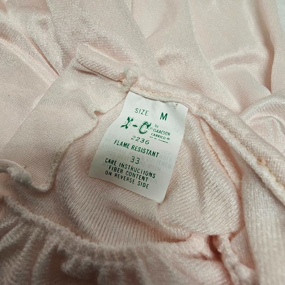 Vintage IC ISAACSON CARRICO Pink Small Nightgown Pink Lace TRIM Ruffle Hem Baby - Picture 3 of 10